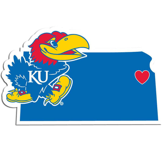 Kansas Jayhawks Home State Decal - Kansas Jayhawks - Flyclothing LLC
