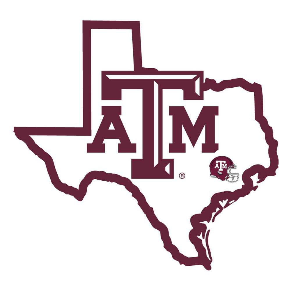 Texas A & M Aggies Home State Decal - Texas A & M Aggies - Flyclothing LLC