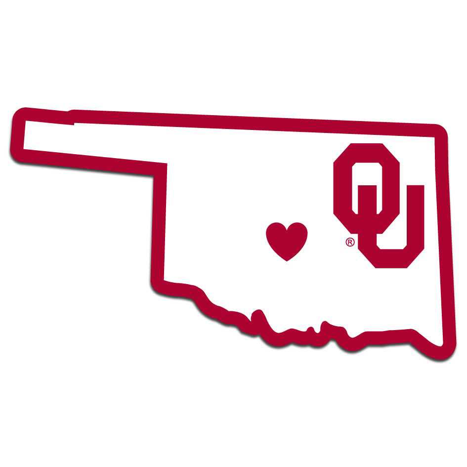 Oklahoma Sooners Home State Decal - Oklahoma Sooners - Flyclothing LLC