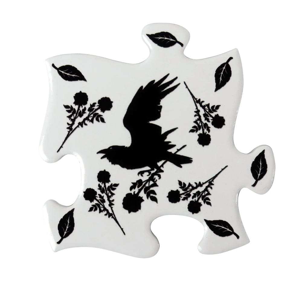 Alchemy Gothic Black Raven & Rose Coaster Set - Alchemy Gothic - Flyclothing LLC