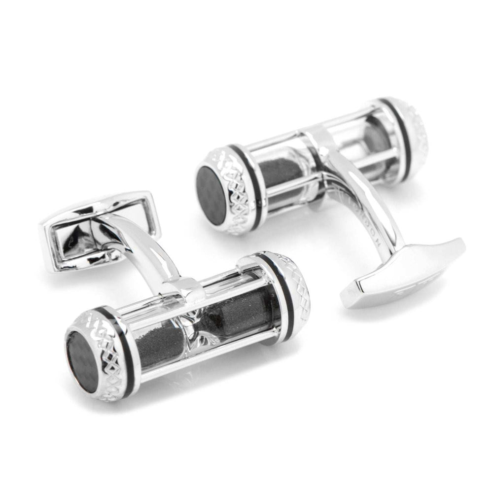Black Sand Timer Cufflinks - Cufflinks.com - Flyclothing LLC