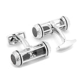 Black Sand Timer Cufflinks - Cufflinks.com - Flyclothing LLC