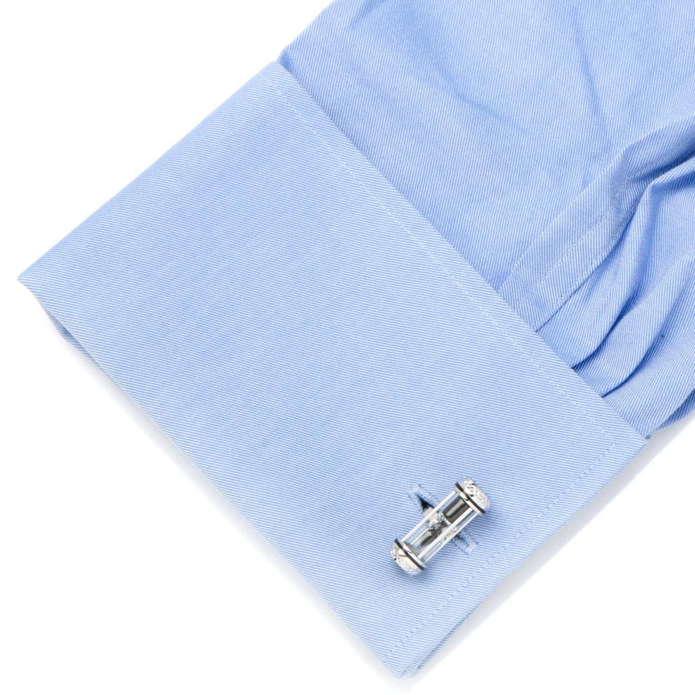 Black Sand Timer Cufflinks - Cufflinks.com - Flyclothing LLC