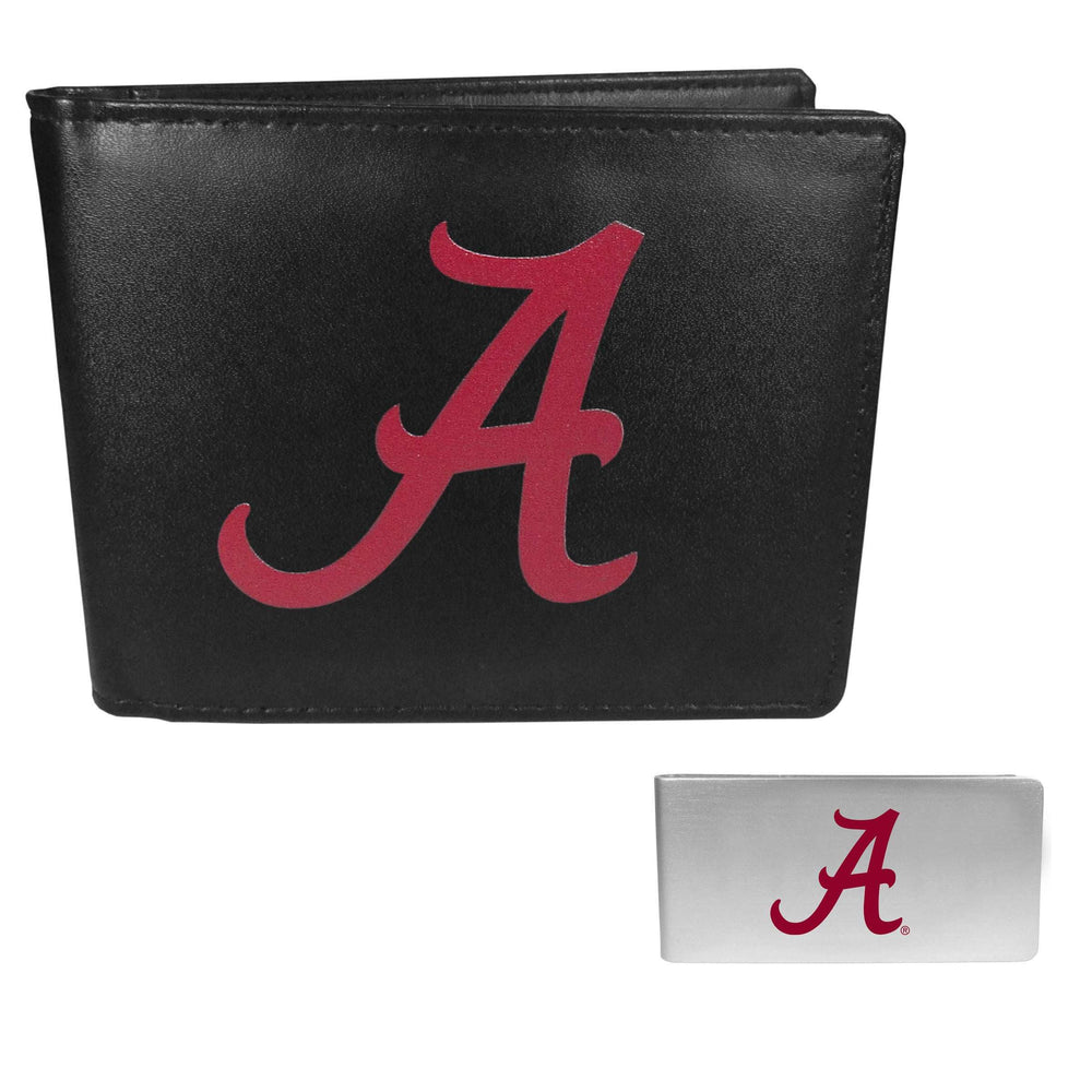 Alabama Crimson Tide Leather Bi-fold Wallet & Money Clip - Alabama Crimson Tide - Flyclothing LLC