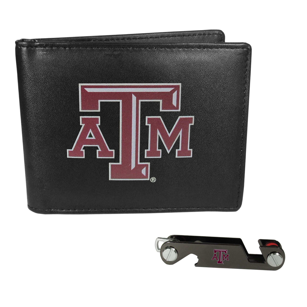Texas A & M Aggies Leather Bi-fold Wallet & Key Organizer - Texas A & M Aggies - Flyclothing LLC