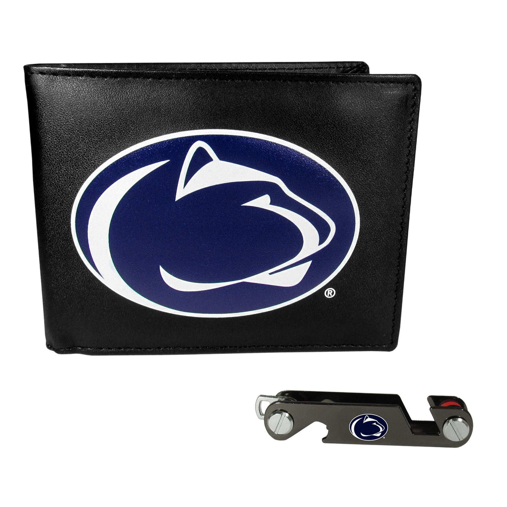 Penn St. Nittany Lions Leather Bi-fold Wallet & Key Organizer - Penn St. Nittany Lions - Flyclothing LLC