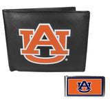 Auburn Tigers Leather Bi-fold Wallet & Color Money Clip - Auburn Tigers - Flyclothing LLC