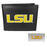 LSU Tigers Leather Bi-fold Wallet & Money Clip - LSU Tigers - Flyclothing LLC