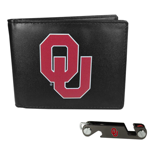 Oklahoma Sooners Leather Bi-fold Wallet & Key Organizer - Oklahoma Sooners - Flyclothing LLC