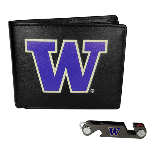 Washington Huskies Leather Bi-fold Wallet & Key Organizer - Washington Huskies - Flyclothing LLC