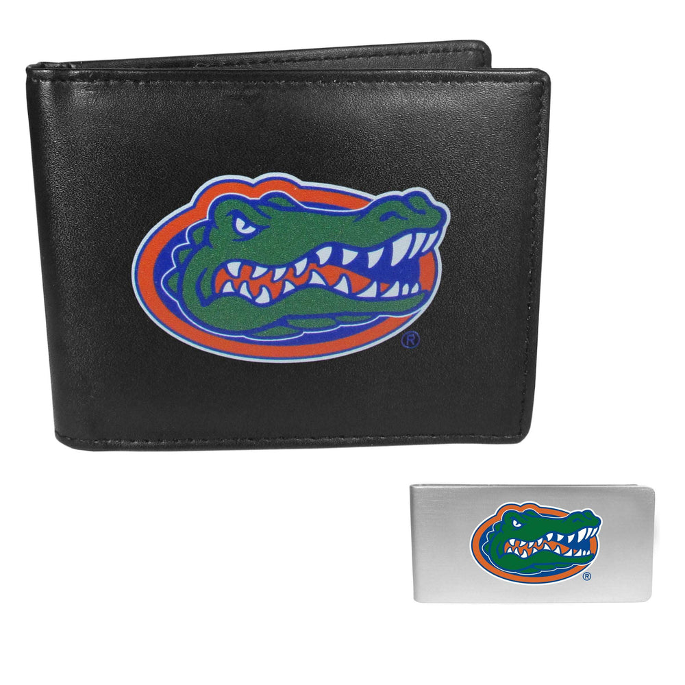 Florida Gators Leather Bi-fold Wallet & Money Clip - Florida Gators - Flyclothing LLC