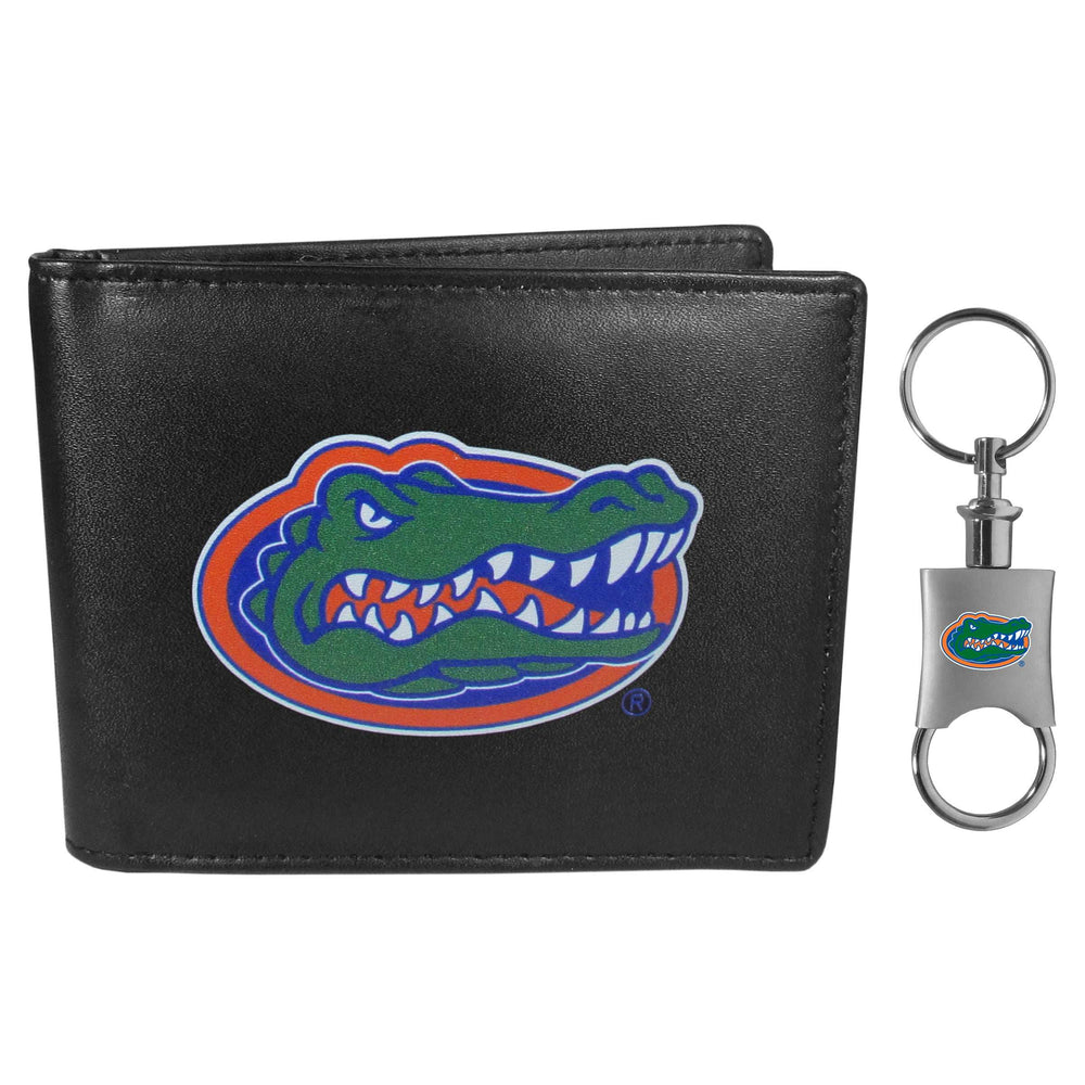 Florida Gators Leather Bi-fold Wallet & Valet Key Chain - Florida Gators - Flyclothing LLC