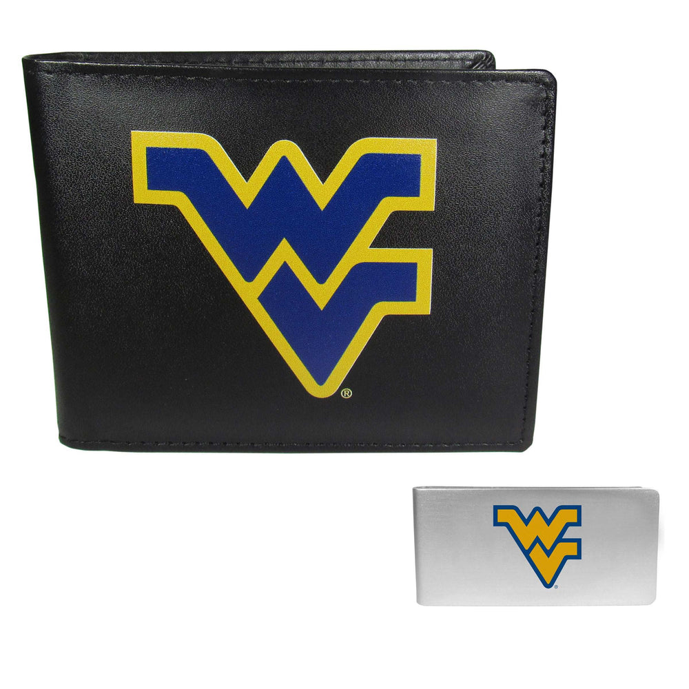 W. Virginia Mountaineers Leather Bi-fold Wallet & Money Clip - W. Virginia Mountaineers - Flyclothing LLC