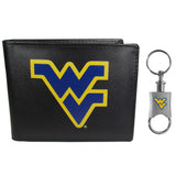 W. Virginia Mountaineers Leather Bi-fold Wallet & Valet Key Chain - W. Virginia Mountaineers - Flyclothing LLC