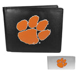 Clemson Tigers Leather Bi-fold Wallet & Money Clip - Clemson Tigers - Flyclothing LLC