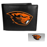 Oregon St. Beavers Leather Bi-fold Wallet & Money Clip - Oregon St. Beavers - Flyclothing LLC