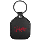 Nebraska Cornhuskers Leather Square Key Chains - Nebraska Cornhuskers - Flyclothing LLC