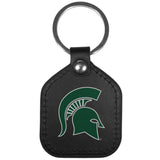 Michigan St. Spartans Leather Square Key Chains - Michigan St. Spartans - Flyclothing LLC