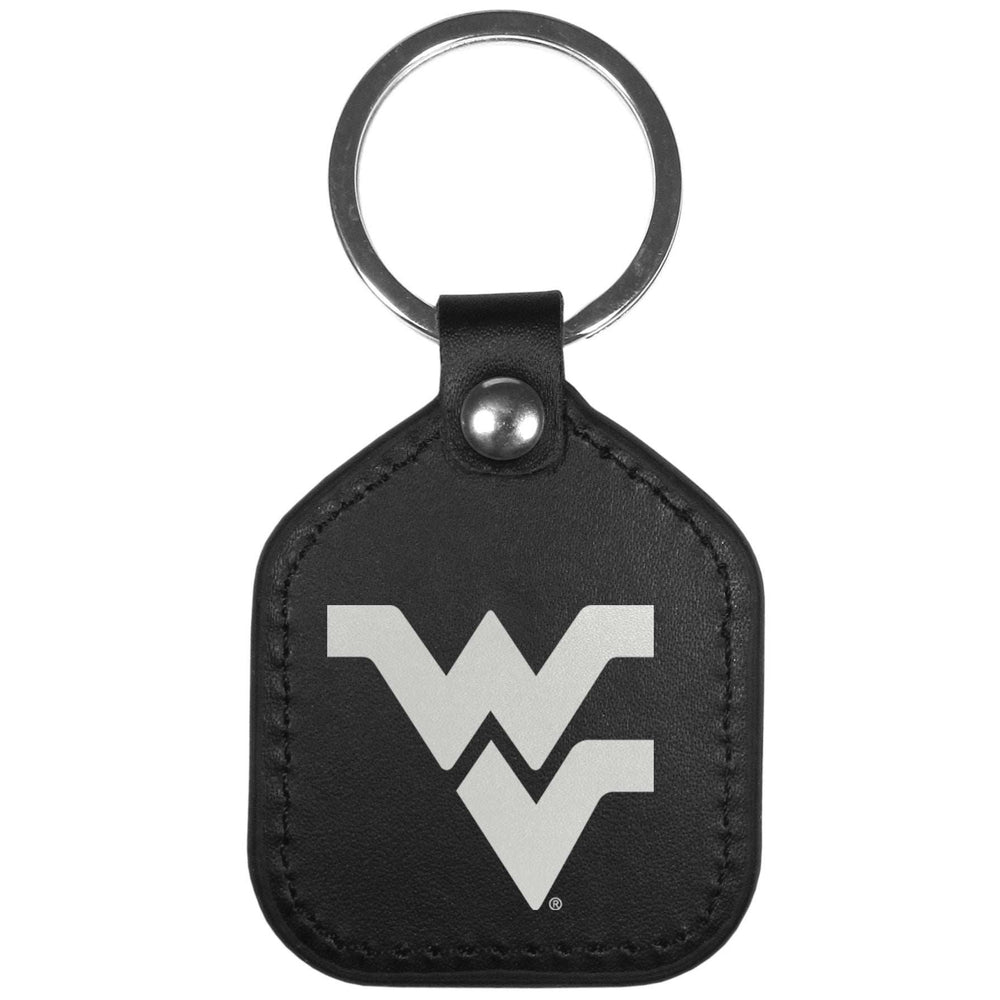 W. Virginia Mountaineers Leather Square Key Chains - W. Virginia Mountaineers - Flyclothing LLC