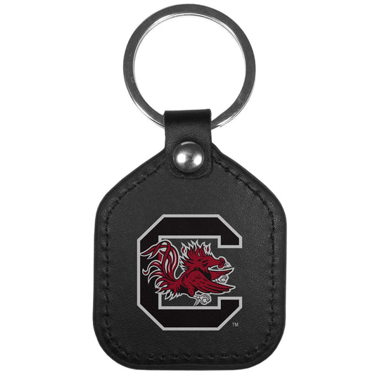 S. Carolina Gamecocks Leather Square Key Chains - S. Carolina Gamecocks - Flyclothing LLC