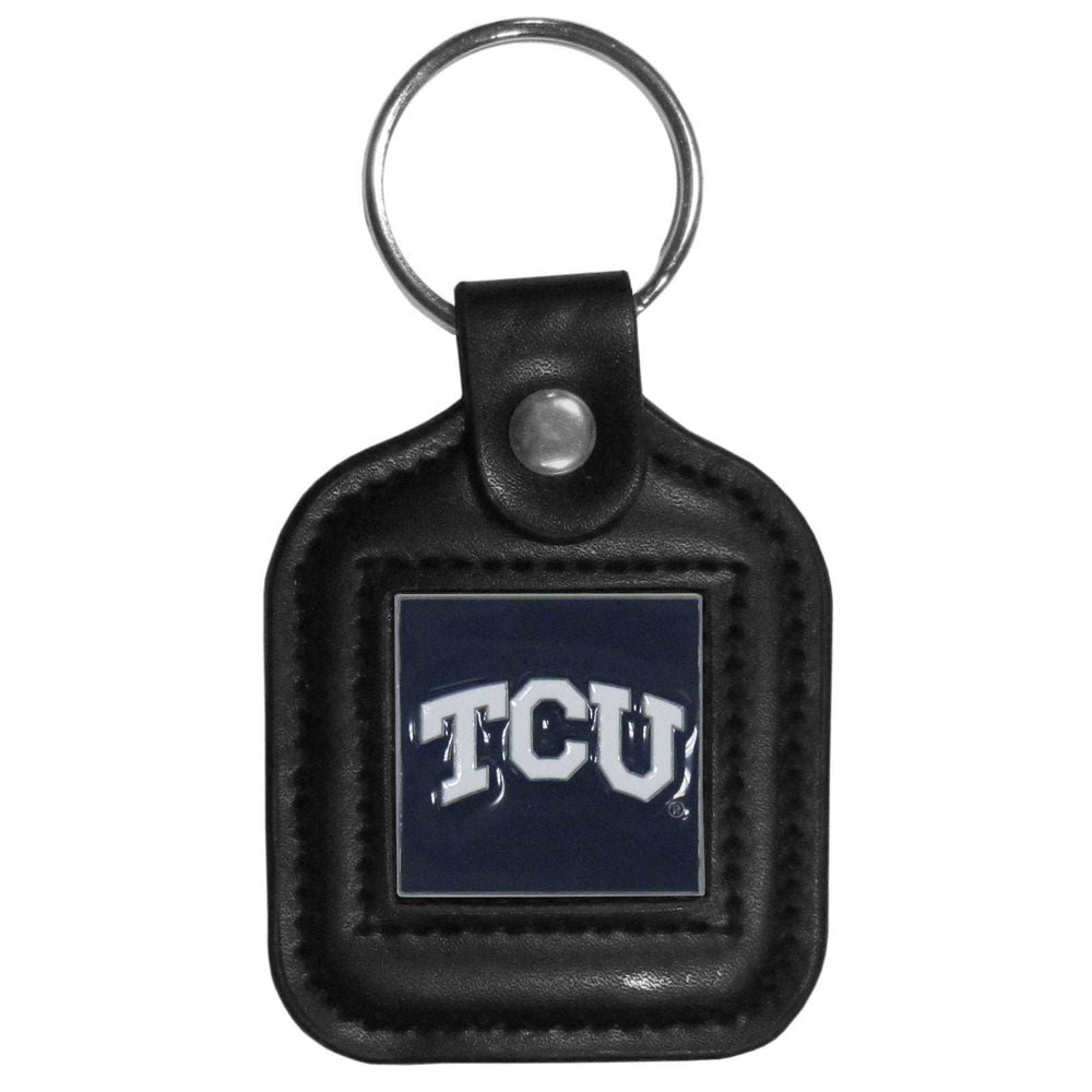 TCU Horned Frogs Square Leatherette Key Chain - TCU Horned Frogs - Flyclothing LLC