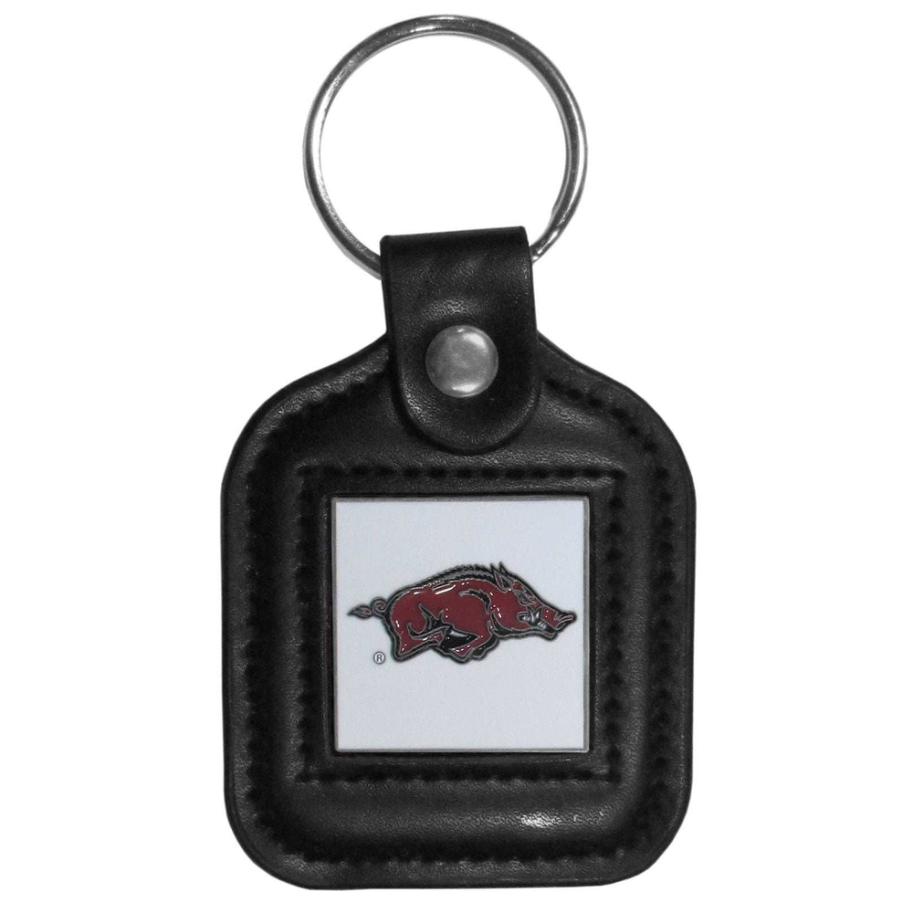 Arkansas Razorbacks Square Leather Key Chain - Arkansas Razorbacks - Flyclothing LLC