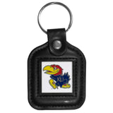 Kansas Jayhawks Square Leatherette Key Chain - Kansas Jayhawks - Flyclothing LLC