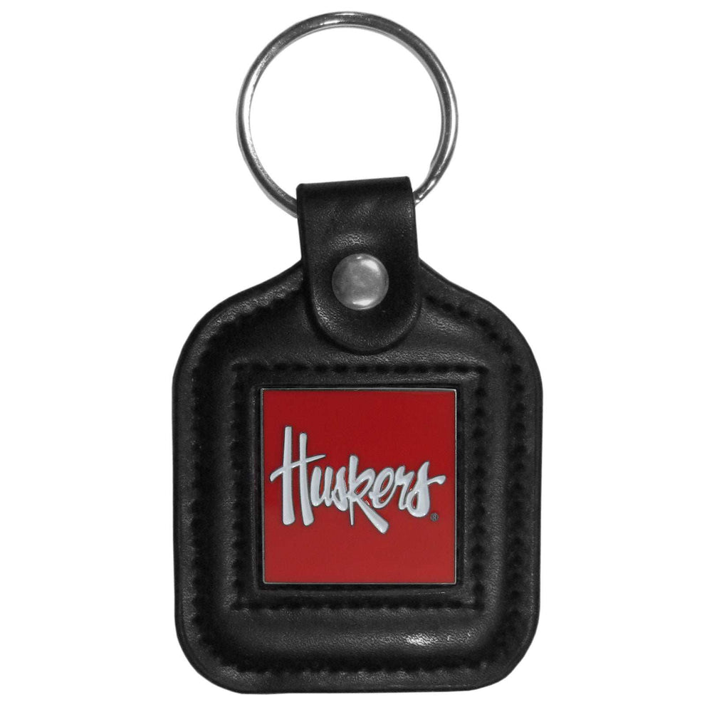 Nebraska Cornhuskers Square Leatherette Key Chain - Nebraska Cornhuskers - Flyclothing LLC