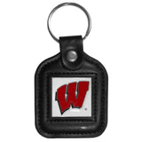 Wisconsin Badgers Square Leatherette Key Chain - Wisconsin Badgers - Flyclothing LLC