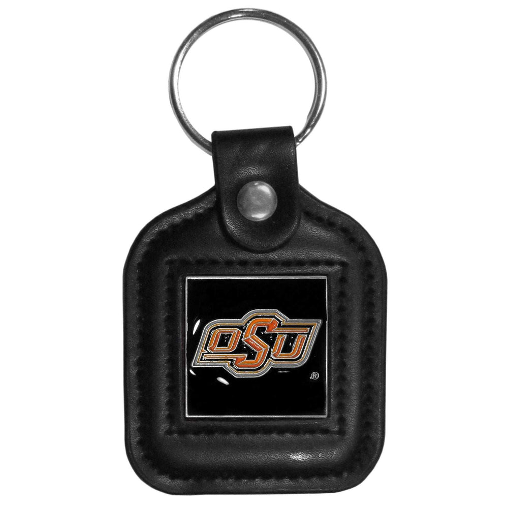 Oklahoma St. Cowboys Square Leatherette Key Chain - Oklahoma St. Cowboys - Flyclothing LLC