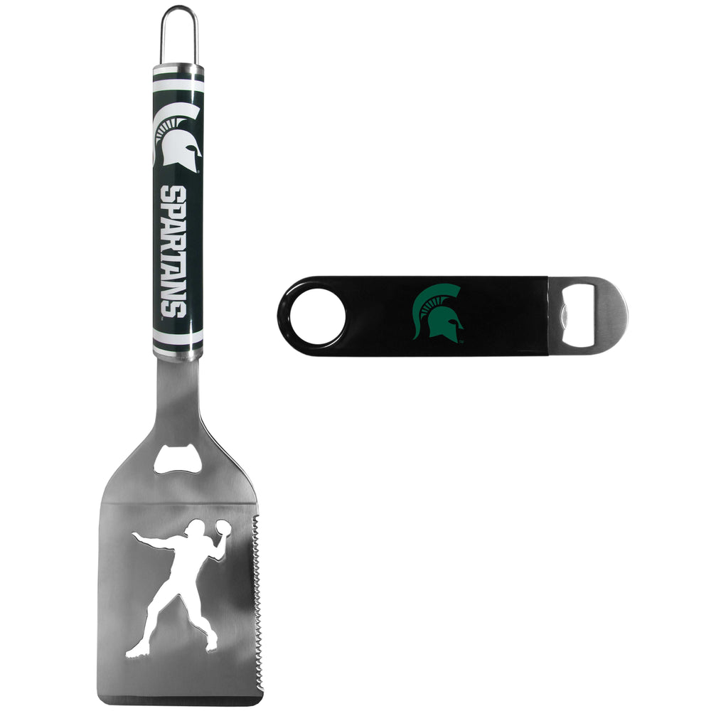 Michigan St. Spartans Steel Logo Spatula w/Bottle Opener - Michigan St. Spartans - Flyclothing LLC
