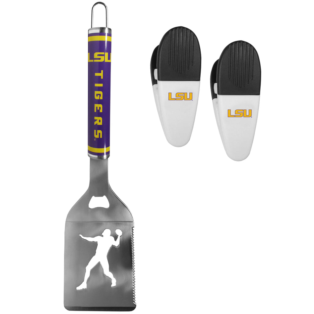 LSU Tigers Steel Logo Spatula w/Chip Clips - LSU Tigers - Flyclothing LLC