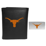 Texas Longhorns Leather Tri-fold Wallet & Money Clip - Texas Longhorns - Flyclothing LLC