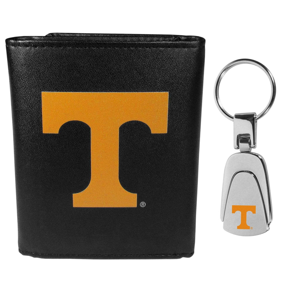 Tennessee Volunteers Leather Tri-fold Wallet & Steel Key Chain - Tennessee Volunteers - Flyclothing LLC