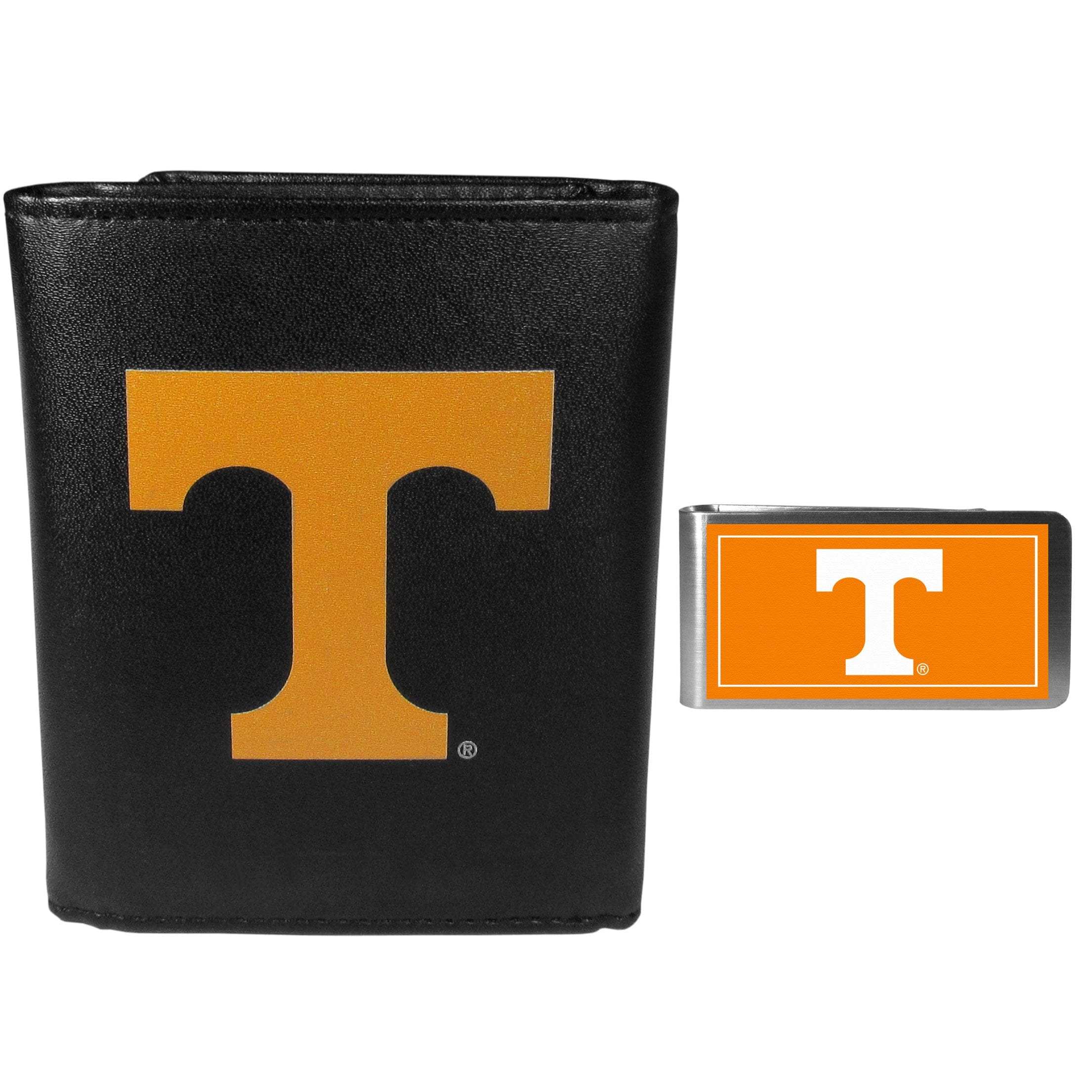Tennessee Volunteers Leather Tri-fold Wallet & Color Money Clip - Tennessee Volunteers - Flyclothing LLC