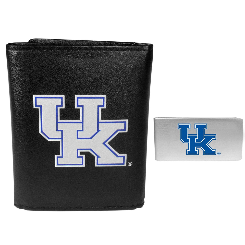 Kentucky Wildcats Leather Tri-fold Wallet & Money Clip - Kentucky Wildcats - Flyclothing LLC