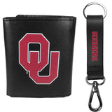 Oklahoma Sooners Leather Tri-fold Wallet & Strap Key Chain - Oklahoma Sooners - Flyclothing LLC