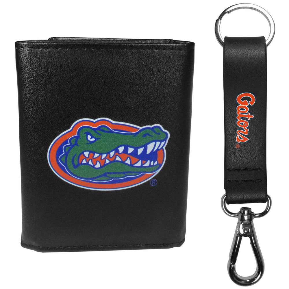 Florida Gators Leather Tri-fold Wallet & Strap Key Chain - Florida Gators - Flyclothing LLC