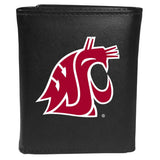 Washington St. Cougars Leather Tri-fold Wallet Large Logo - Washington St. Cougars - Flyclothing LLC