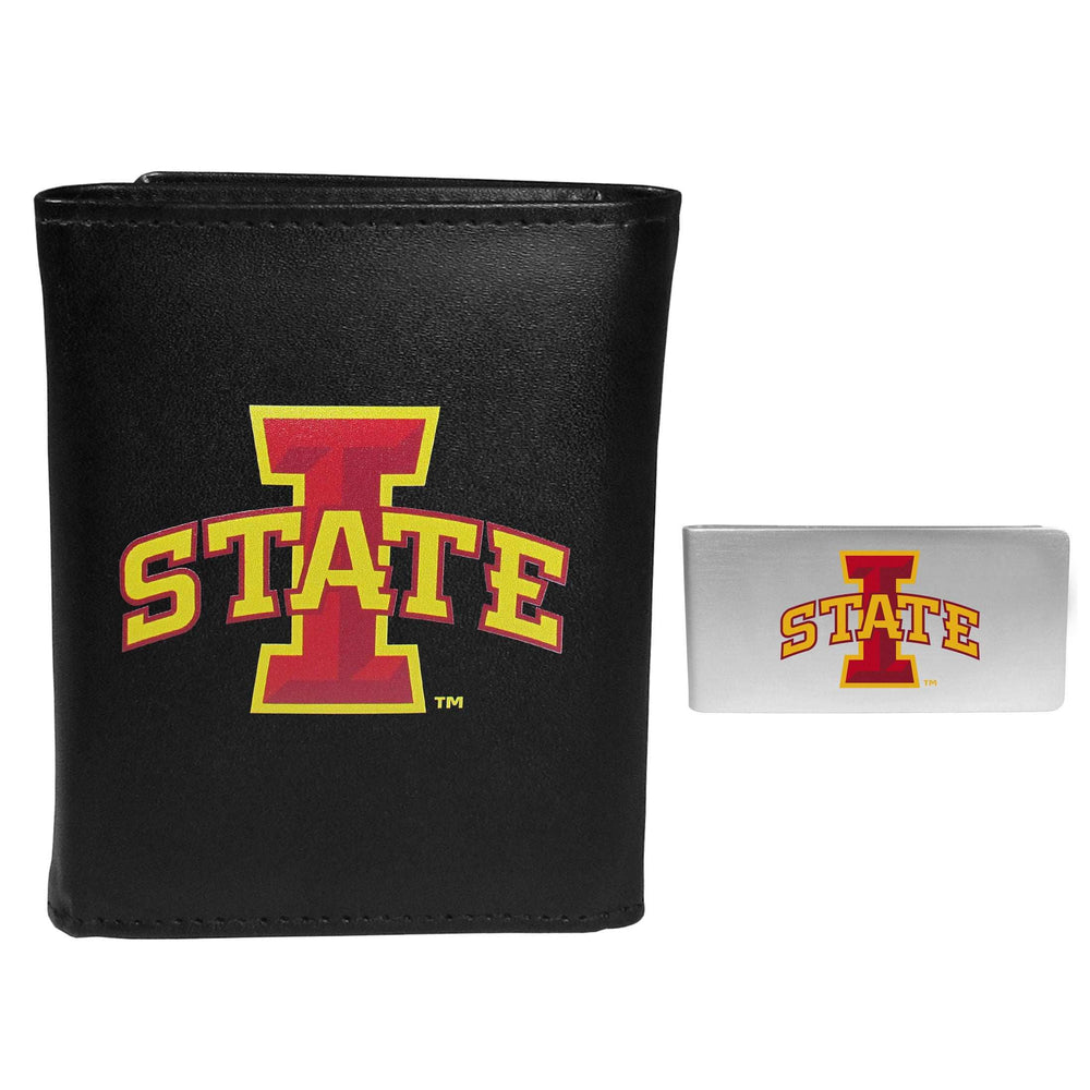 Iowa St. Cyclones Leather Tri-fold Wallet & Money Clip - Iowa St. Cyclones - Flyclothing LLC
