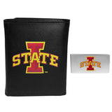 Iowa St. Cyclones Leather Tri-fold Wallet & Money Clip - Iowa St. Cyclones - Flyclothing LLC