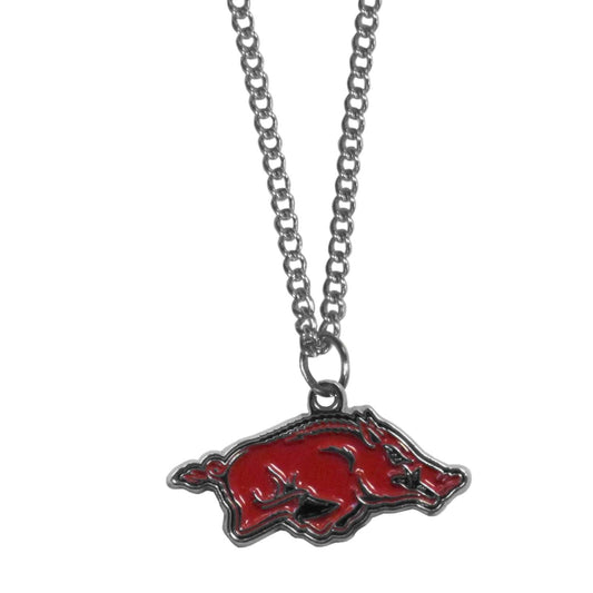 Arkansas Razorbacks Chain Necklace with Small Charm - Arkansas Razorbacks - Flyclothing LLC
