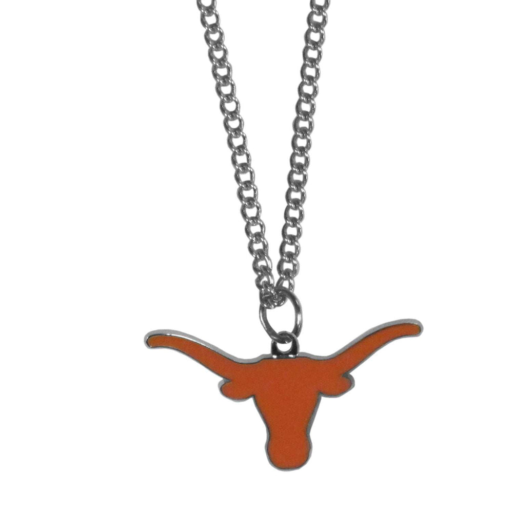 Texas Longhorns Chain Necklace with Small Charm - Texas Longhorns - Flyclothing LLC