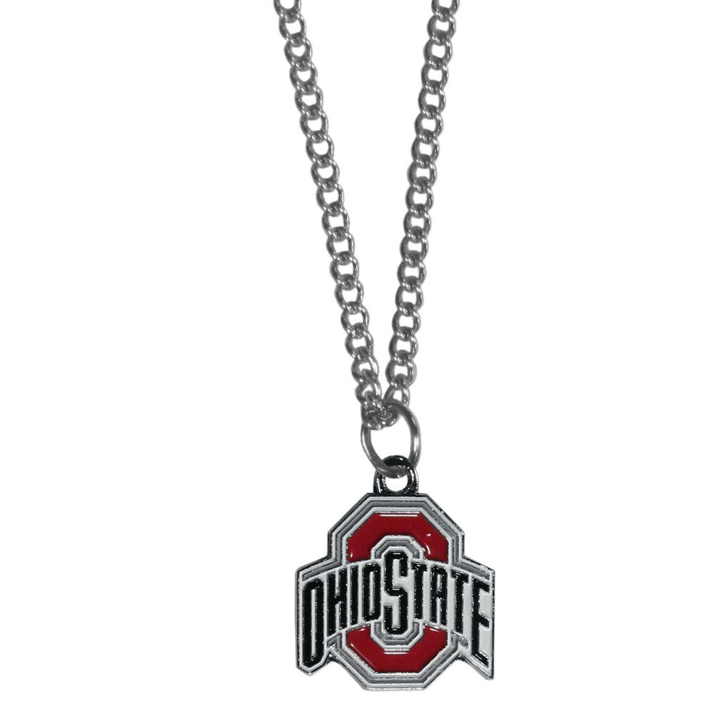 Ohio St. Buckeyes Chain Necklace with Small Charm - Ohio State Buckeyes - Flyclothing LLC