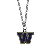 Washington Huskies Chain Necklace with Small Charm - Washington Huskies - Flyclothing LLC