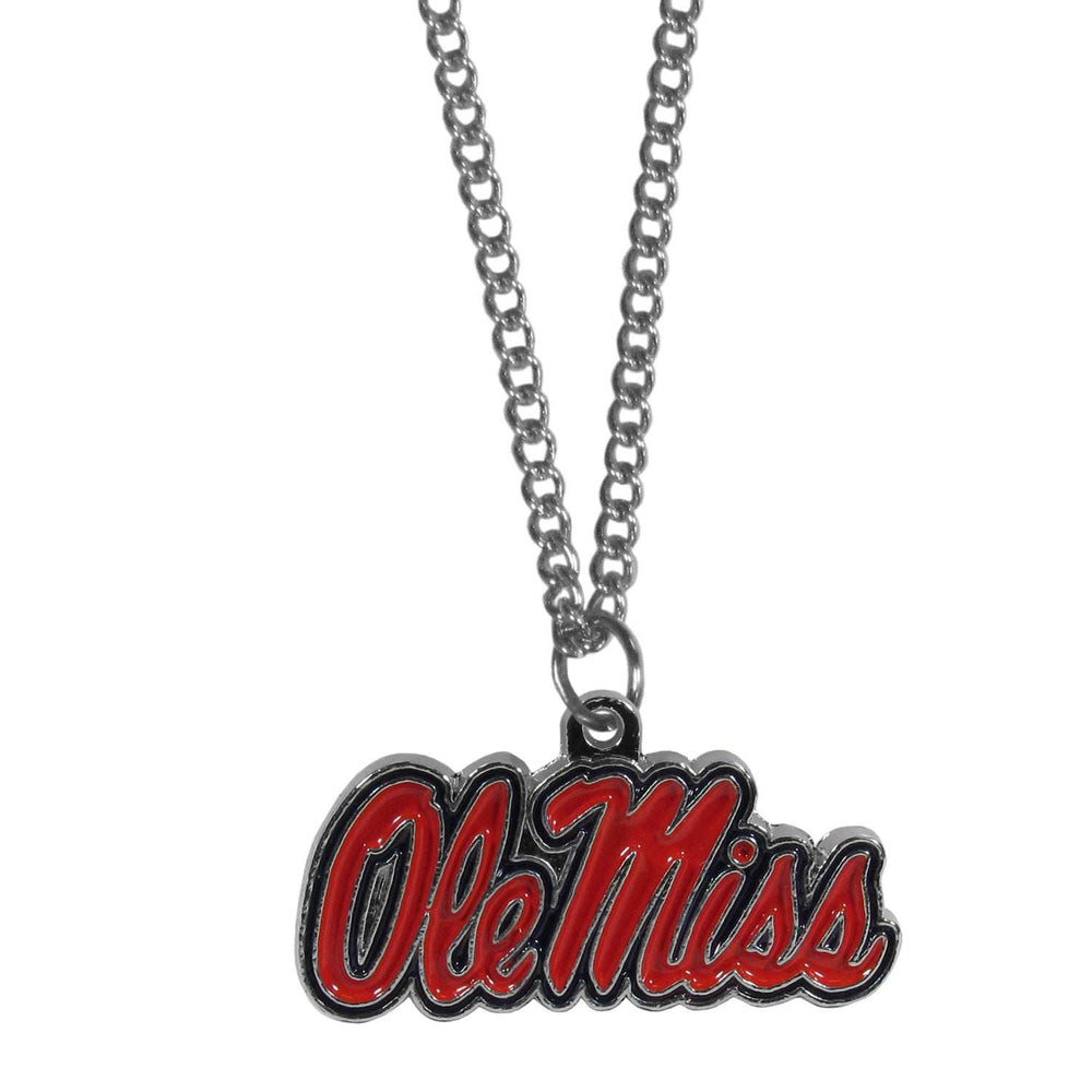 Mississippi Rebels Chain Necklace with Small Charm - Mississippi Rebels - Flyclothing LLC