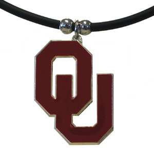 Oklahoma Sooners Rubber Cord Necklace - Oklahoma Sooners - Flyclothing LLC
