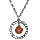 Texas Longhorns Rhinestone Hoop Necklace - Texas Longhorns - Flyclothing LLC