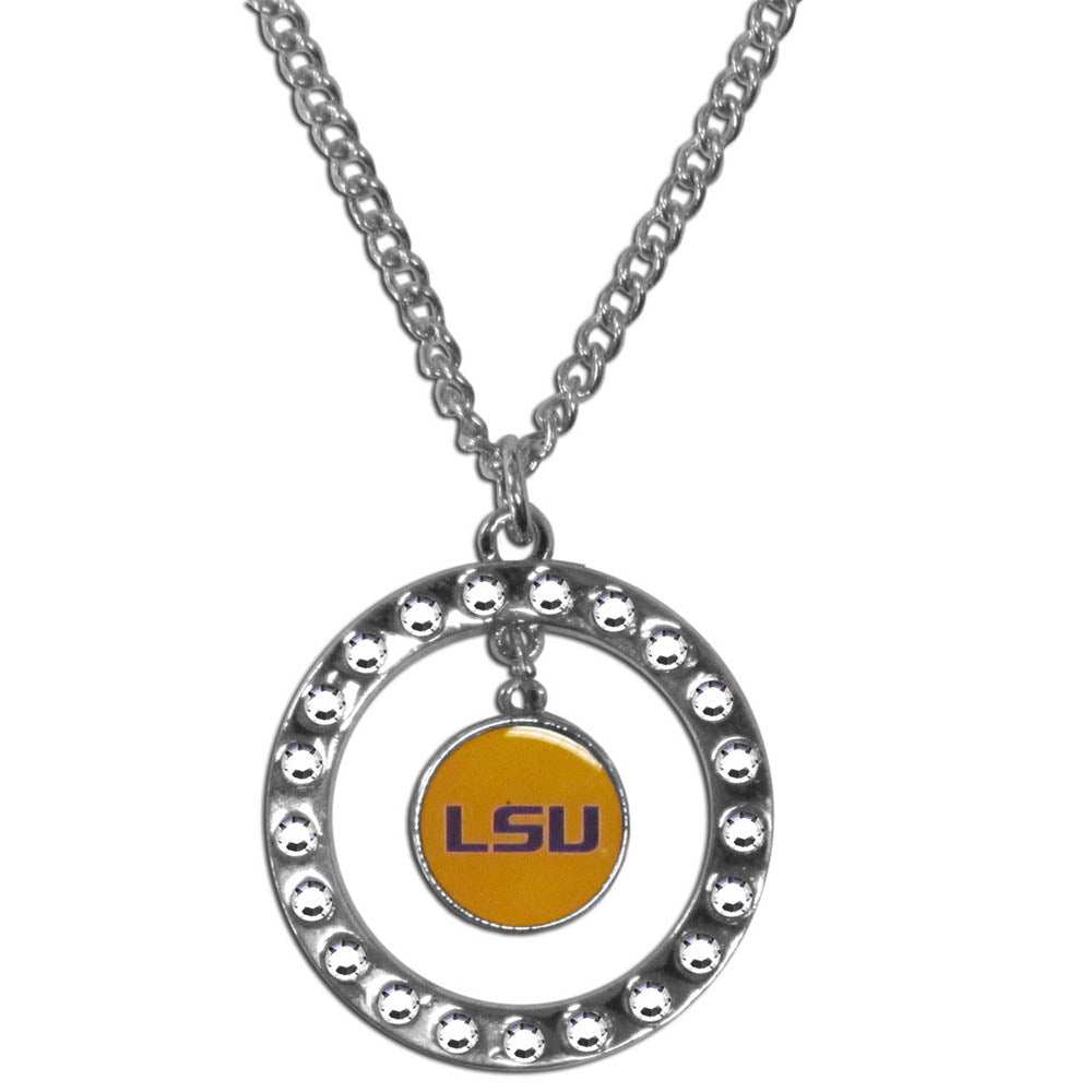 LSU Tigers Rhinestone Hoop Necklace - LSU Tigers - Flyclothing LLC