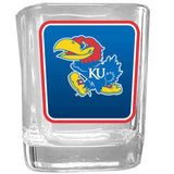 Kansas Jayhawks Square Glass Shot Glass - Kansas Jayhawks - Flyclothing LLC